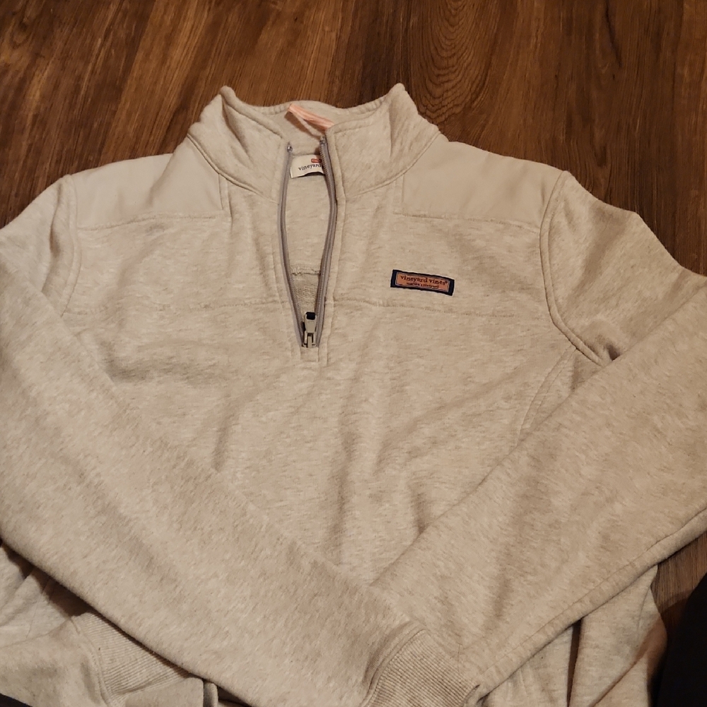 Vineyard Vines Gray Quarter-Zip Sweatshirt